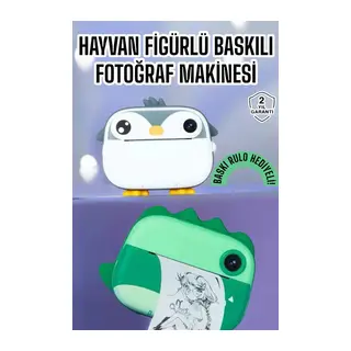 Çocuklar için Fotoğraf Makinesi Anlık Baskı Makinesi HD Görüntü Kalitesi
