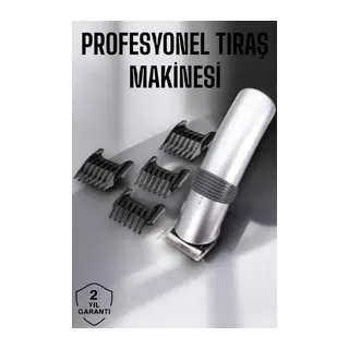 4 Taraklı Taşınabilir Profesyonel Saç ve Sakal Kesme Tıraş Makinesi