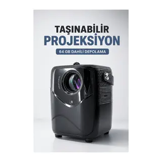Taşınabilir Projeksiyon 64 GB Dahili Depolama