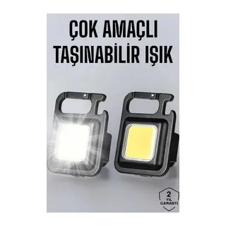 Anahtarlık Çok Amaçlı Mıknatıslı Taşınabilir Işık Led Şarjlı