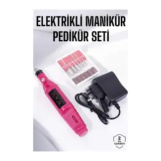 Elektrikli Manikür Pedikür Törpü Seti Protez Tırnak Nasır Temizleyici
