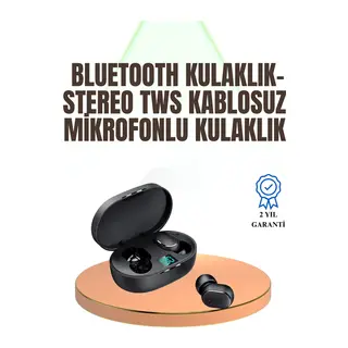 Kablosuz Kulak İçi Bluetooth Kulaklık Stereo Dokunmatik Kontrollü Kulaklık