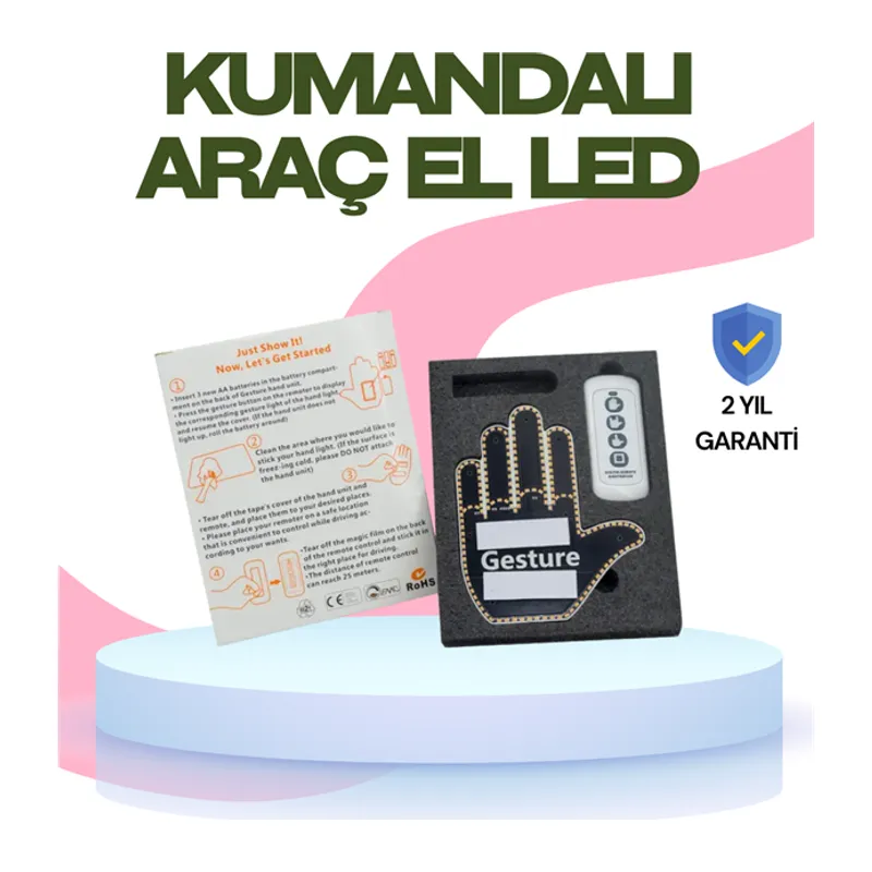 Yüksek Görünürlüklü Otomobil Işığı – 3 Modlu LED Arka Cam Aksesuarı, Pratik ve Eğlenceli