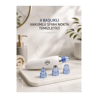 Yeni Nesil Vakumlu Pilli Siyah Nokta ve Yüz Temizleme Cihazı 4 Başlıklı