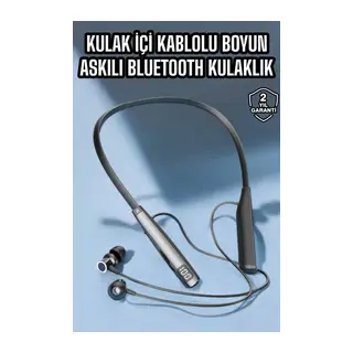 Boyun Askılı Bluetooth Kulaklık Uzun Şarj Süreli Dijital Göstergeli Kablolu