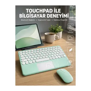 Profesyonel Wifi Q Klavye Bluetooth Klavye Touchpad 10.8 Inç Yeni Nesil