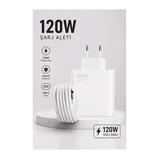 Turbo Hızlı Şarj Destekli 120W USB-C Şarj Seti
