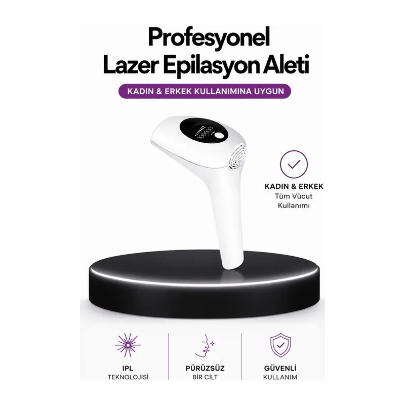 IPL Teknolojili Erkek Ve Kadın Kullanımına Uygun Lazer Epilasyon Cihaz