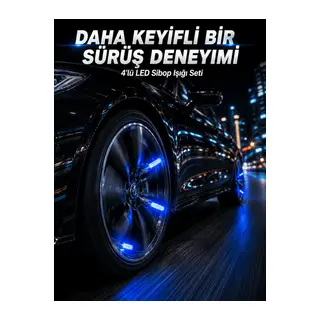 4'lü LED Sibop Işığı Hareket Sensörlü Araç Lastik Sibop Lambası