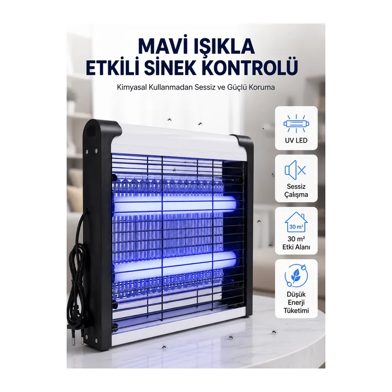 Enerji Tasarruflu Elektrikli Sinek Öldürücü Güvenli ve Etkili Koruma