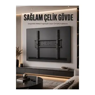 Büyük Ekran TV Duvar Askısı 50-95 İnç Dayanıklı Sabit Askı Aparatı Kolay Kurulum