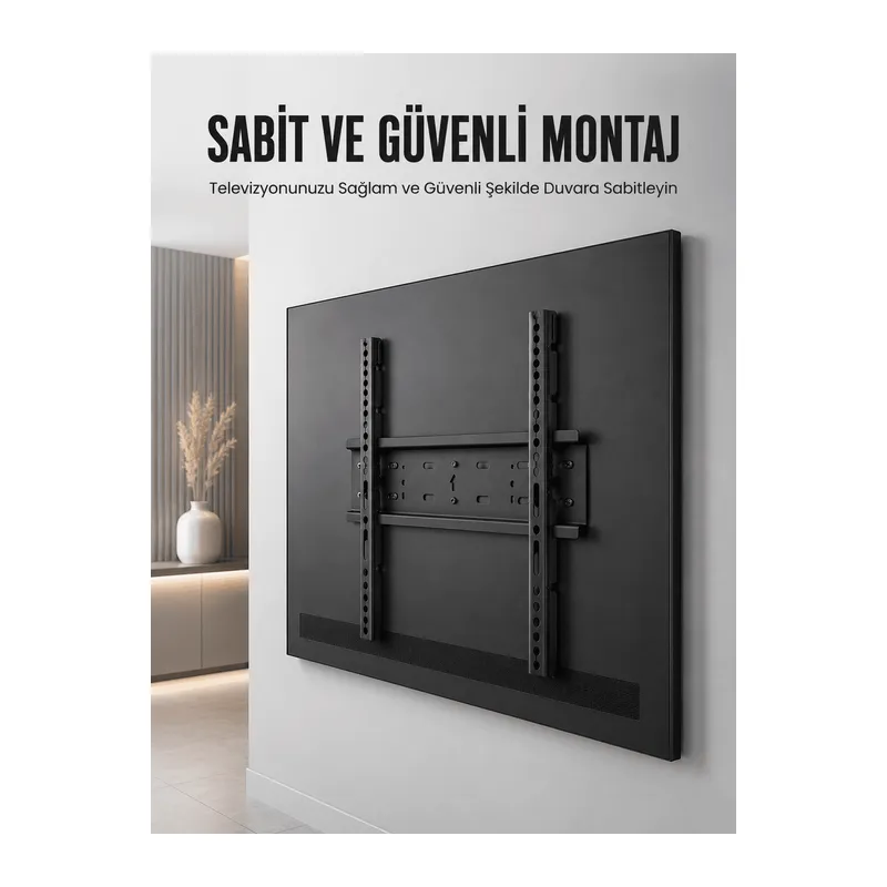 Profesyonel Sabit TV Askı Aparatı Ultra Dayanıklı Çelik Duvar Montaj Braketi 50-95 İnç