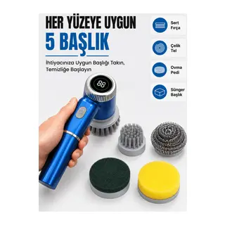 5'i 1 Arada Şarjlı Temizlik Fırçası ile Güçlü ve Pratik Temizlik