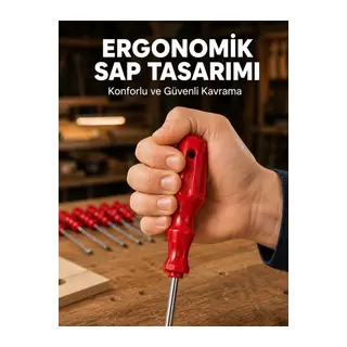 Çelik 7'li Tornavida Seti Ergonomik Sap Profesyonel Kullanım
