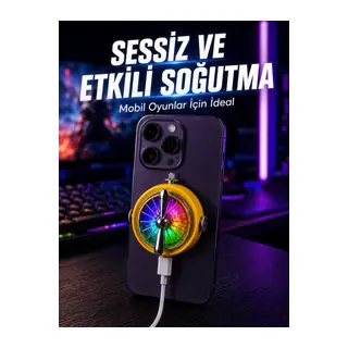Manyetik Telefon Soğutucu RGB Fanlı Mobil Oyun Soğutucusu