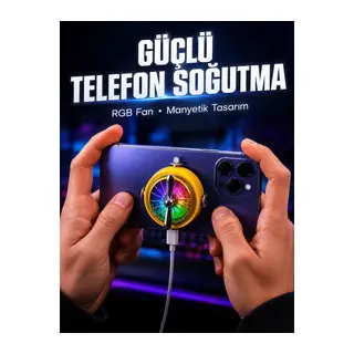 Mobil Oyuncular İçin RGB Işıklı Telefon Soğutucu