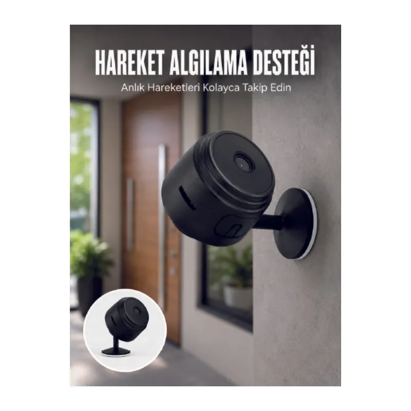 A9 HD Mini Güvenlik Kamerası Wi-Fi Bağlantılı Manyetik Tabanlı Ev ve Ofis Kamerası