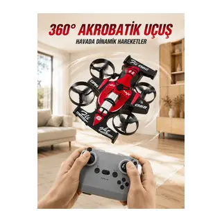 Akrobatik Drone Uzaktan Kumandalı 3 Kademeli Hız 360° Dairesel Uçuş Özellikli