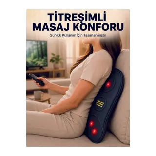 Ergonomik Isıtmalı Bel Masaj Minderi Sırt Destek Minderi