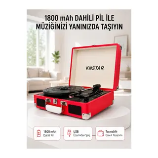 Retro Bavul Pikap Dahili Hoparlörlü AUX USB SD Kart ve Bluetooth Bağlantılı Taşınabilir Tasarım