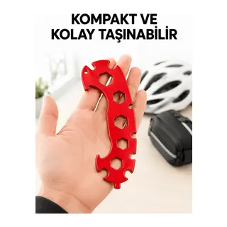 12 Ölçülü Bisiklet Tamir Anahtarı 6-17 mm Kompakt Çok Amaçlı El Aleti