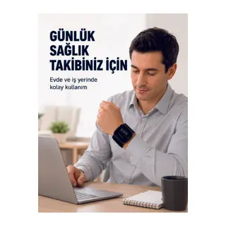 Şarjlı Bilekten Dijital Tansiyon Ölçer Geniş LCD Ekranlı