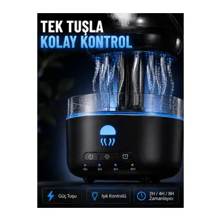 USB Çalışan Denizanası Hava Nemlendirici 7 Renk RGB Aydınlatmalı Sessiz Buhar Makinesi