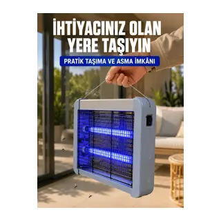 12W Elektrikli Sinek Öldürücü Çift UV Işıklı Asılabilir Böcek Öldürücü Lamba