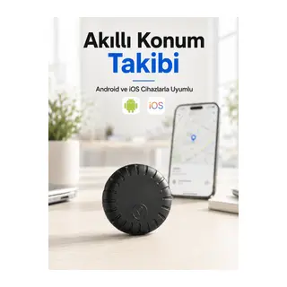 Akıllı GPS Takip Cihazı Android ve iOS Uyumlu 2 Yıl Pil Ömürlü Mini Konum Bulucu