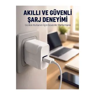 Pratik ve Kompakt Tasarımlı 12W USB Telefon Şarj Adaptörü