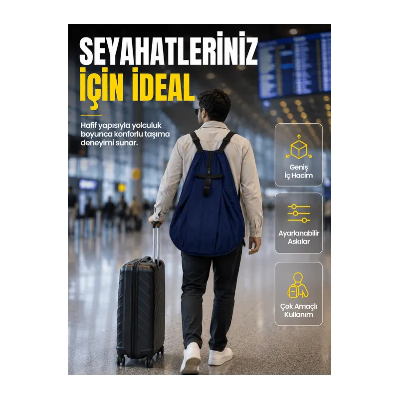 Çok Amaçlı Katlanabilir Taşıma Çantası Geniş Hacimli Günlük Kullanım Çantası