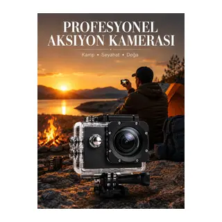 4K WiFi Aksiyon Kamerası Ultra HD Su Geçirmez Spor Kamerası