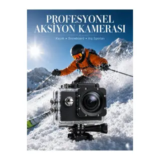 Ultra HD Video Çekimi İçin Profesyonel Aksiyon Kamerası