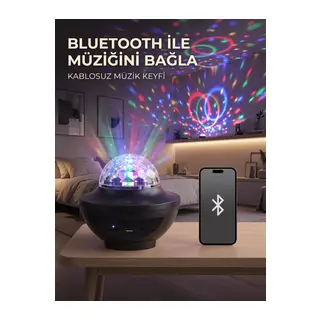 Bluetooth RGB Parti Işığı Hoparlörlü Disko Lambası MP3 USB ve Hafıza Kartı Destekli