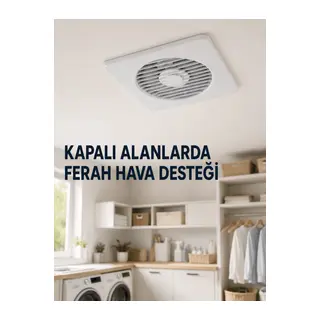 150 mm Havalandırma Aspiratörü 20,8 x 20,8 cm 320 m³/h 20 W Duvar ve Tavan Montajlı Fan
