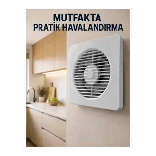 150 mm Duvar ve Tavan Tipi Aspiratör 20,8 x 20,8 cm 320 m³/h Hava Aktarım Kapasiteli