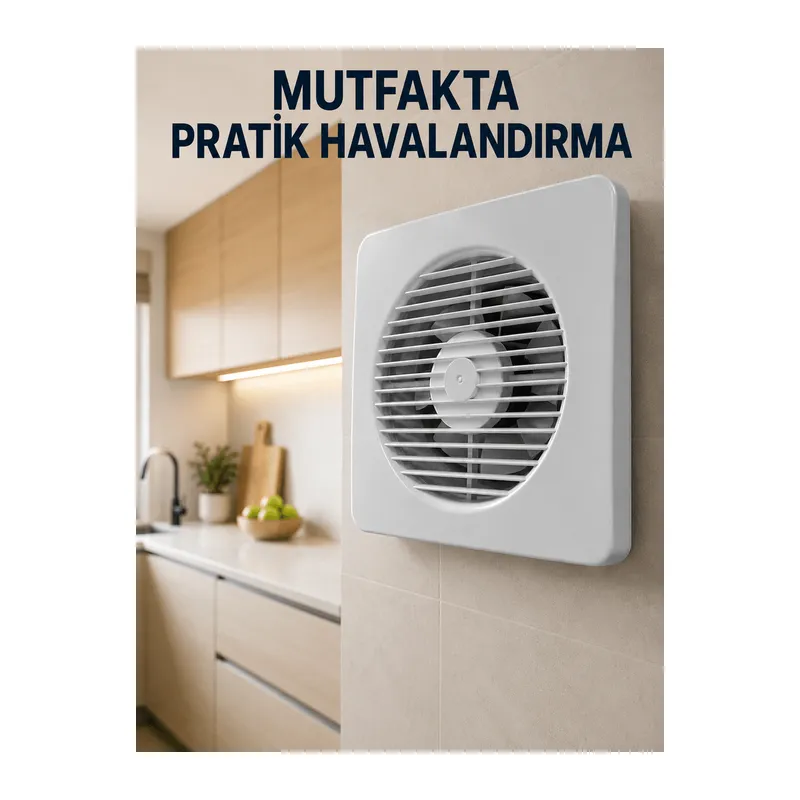 150 mm Duvar ve Tavan Tipi Aspiratör 20,8 x 20,8 cm 320 m³/h Hava Aktarım Kapasiteli