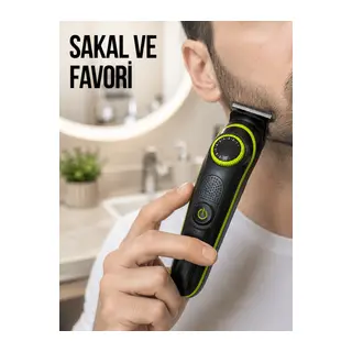 Çok Başlıklı Erkek Tıraş Makinesi Sakal Favori Burun Kulak ve Vücut Bakım Seti