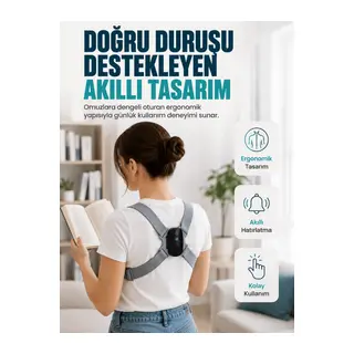 Titreşim Uyarılı Akıllı Düzeltici Günlük Kullanıma Uygun Dik Duruş Cihazı