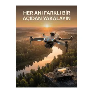 Ekranlı Kumandalı Çift Kameralı Drone ile Havadan Çekim