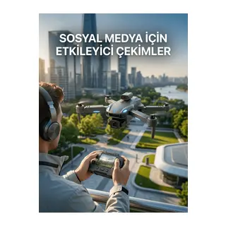 Katlanabilir Profesyonel Görünümlü Kamera Drone