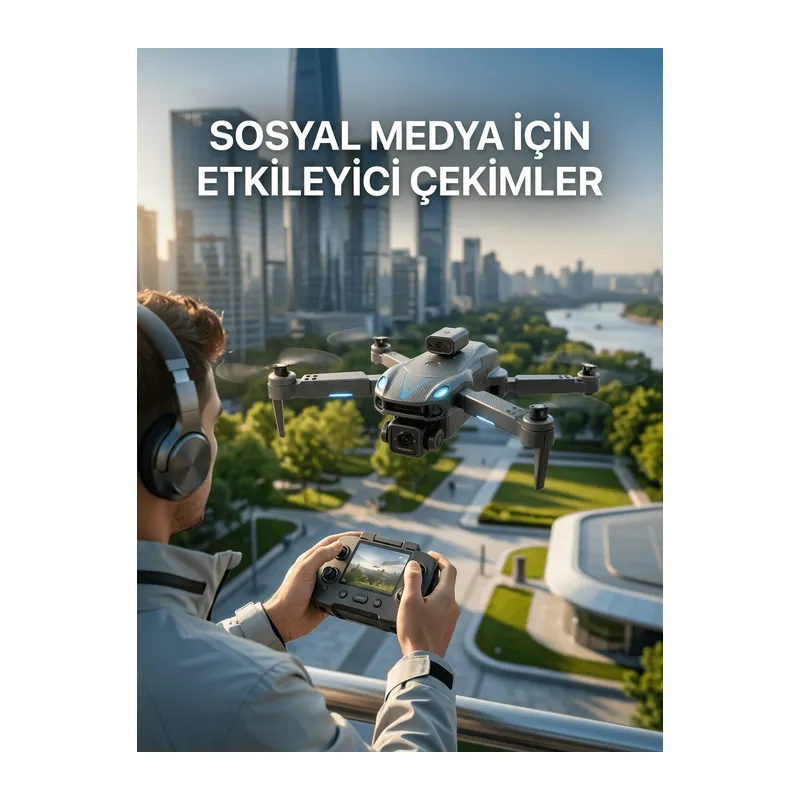 Katlanabilir Profesyonel Görünümlü Kamera Drone