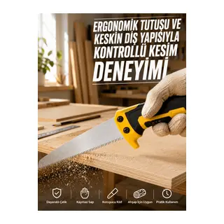 Düz Bıçaklı Budama Testeresi Kılıflı Güvenli Tasarım