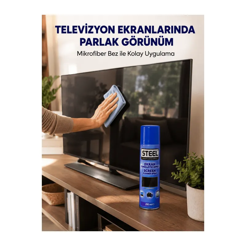 Telefon, Tablet ve Bilgisayar Ekranları İçin Pratik Temizlik Spreyi