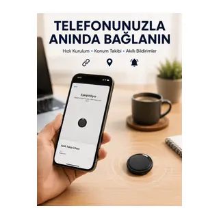 AirTag Akıllı Eşya Takip Cihazı İOS ve Android Uyumlu Uzun Pil Ömürlü