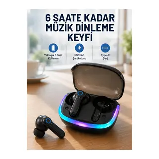 ENC Mikrofonlu Bluetooth 5.4 Kablosuz Kulaklık 40ms Düşük Gecikmeli TWS Kulaklık