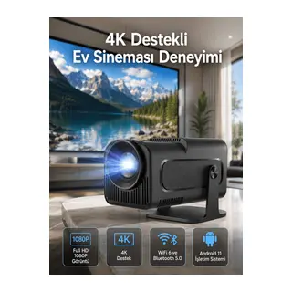 4K Android Smart Wi-fi Çift Kollu Projeksiyon Game Box Kumandalı Taşınabilir Yeni Nesil