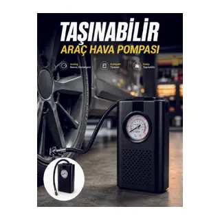 Otomobil Bisiklet ve Motosiklet İçin Taşınabilir Lastik Hava Pompası