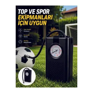 Çok Amaçlı Taşınabilir Hava Pompası Araç Bisiklet Top Lastik Şişirme Pompası