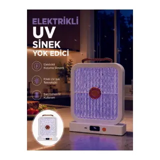 Elektrikli Sinek Öldürücü UV Işıklı Masaüstü Cihaz Beyaz Renk